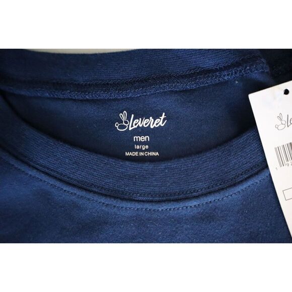 Leveret Men's Sz Large Blue Polar Bear Cotton Top Fleece Pants Pajama Set - Picture 3 of 15